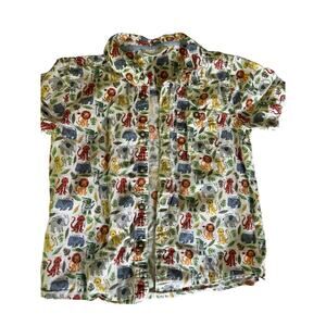 JoJo Maman Bebe Animal Button Down Shirt size 5-6